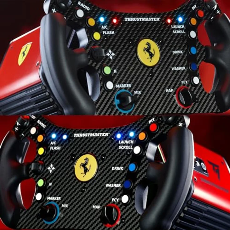 Thrustmaster Ferrari 488 GT3 Wheel Add-On, Rennlenkrad, PC, PS5, PS4, Xbox Series X|S, Xbox One, Offiziell Lizenziert von Ferrari – Bild 4