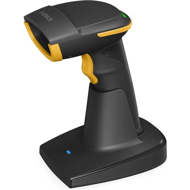 Inateck BCST-54, 2D Kabelloser Barcode Scanner mit Bluetooth 5.0, 3 Verbindungs-Modi und Bildschirm-Scannen, schwarz – Bild 1