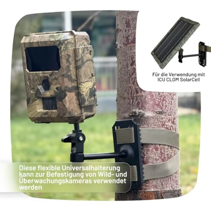 icuserver ICU CLOM FlexMount, flexible Universalhalterung für Wild- und Überwachungskameras, 1/4 Zoll Gewinde, wetterfest und bis zu 10 kg Tragkraft – Bild 5