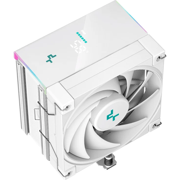 Deepcool AK500S DIGITAL WH, CPU Kühler mit 120-mm-FDB-Lüfter, 158 mm Höhe, Weiss