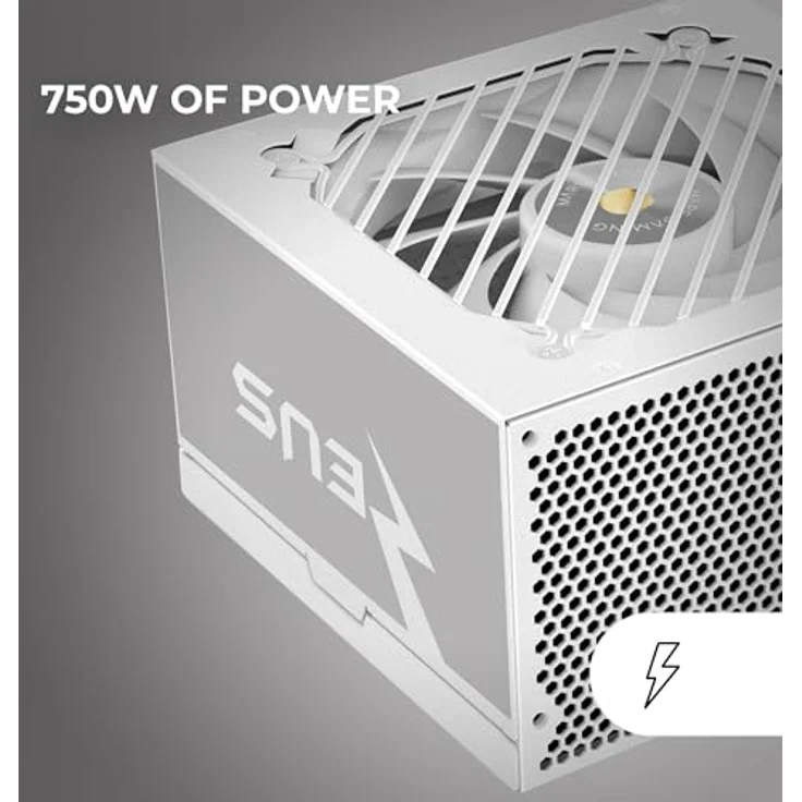 Mars Gaming MPZE750SI, ATX Netzteil 750W, 80 Plus Silver, 87% Effizienz, 10 Jahre Garantie, Weiß – Bild 2