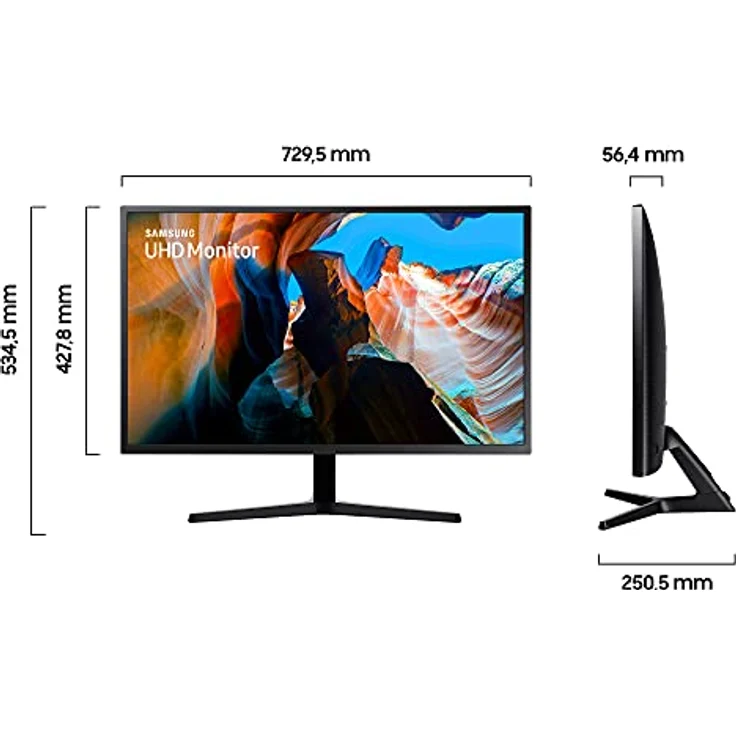 Samsung UHD Monitor UJ590, 32 Dunkelblau Grau, Glänzend – Bild 3
