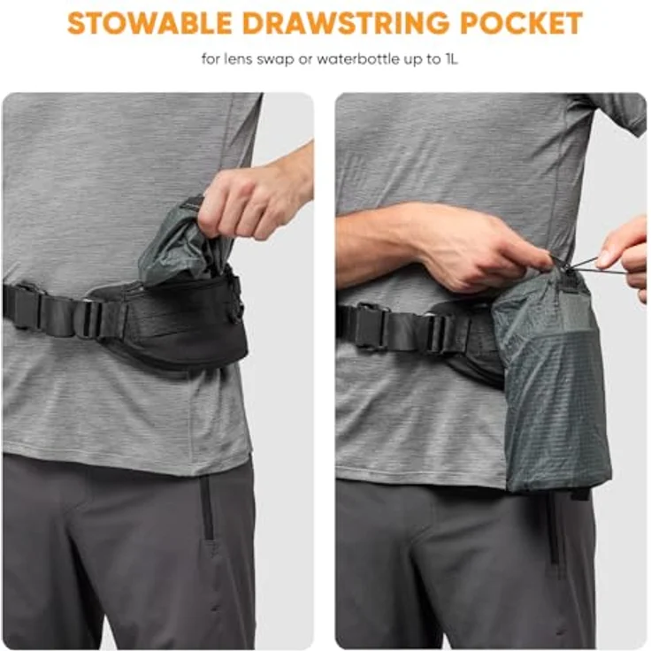 Lowepro ProTactic III Zubehörgürtel, kompatibel mit ProTactic-Kamerarucksack 350/450 III, Modulares System, Sliplock-Verbindung, Hüftgurt, grün – Bild 3