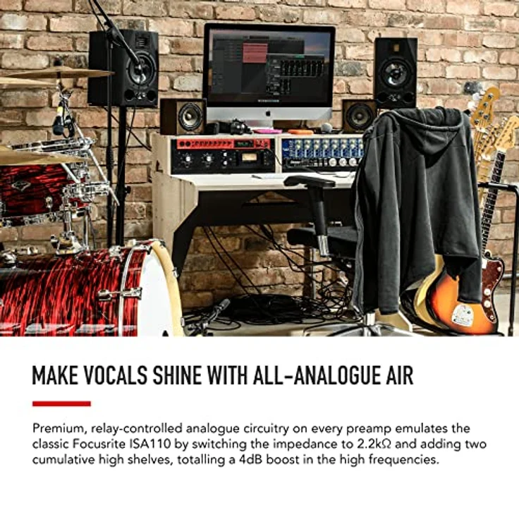 Focusrite Clarett+ 8Pre Studio-Audio-Interface mit 18 Ein- und 20 Ausgängen für Produzenten – Acht hochwertige, rausch- und verzerrungsarme Mikrofonvorverstärker liefern Klang mit präziser Klarheit – Bild 3