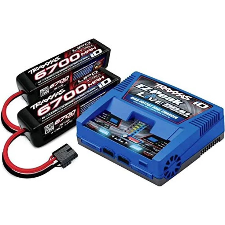 Traxxas EZ-Peak Live Dual +2x LiPo-Akku Modellbau-Ladegerät 26A LiPo, NiMH Minus-Delta-U Abschaltung, Akkuerkennung