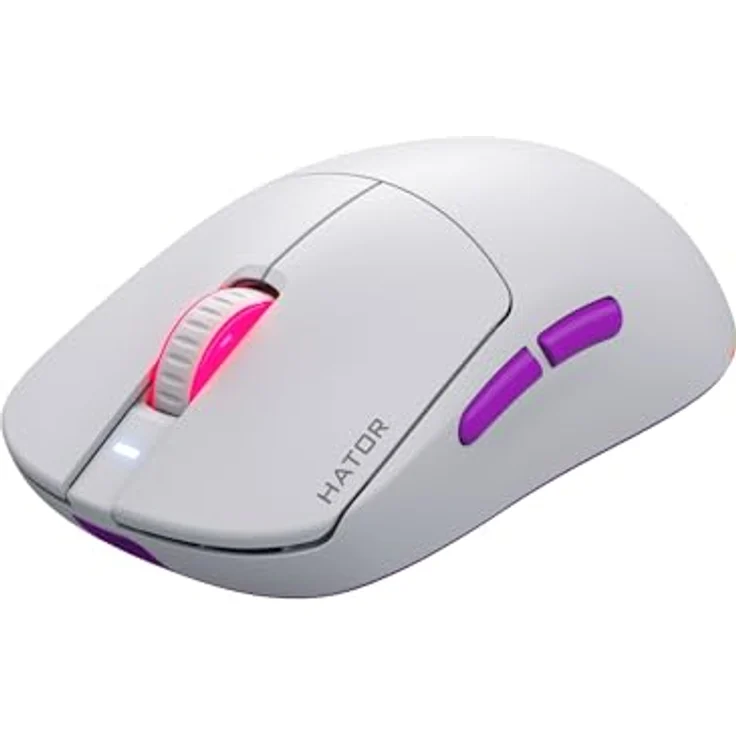 Hator Quasar 3 Ultra 8K Wireless (Kabelgebunden, Kabellos), Maus, Weiss – Bild 2
