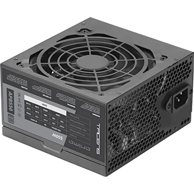 Tacens Anima APB550, Netzteil PC ATX 550W, 80Plus Bronze, 85% SMD Technologie, Ultraleiser 12cm Lüfter, Schwarz