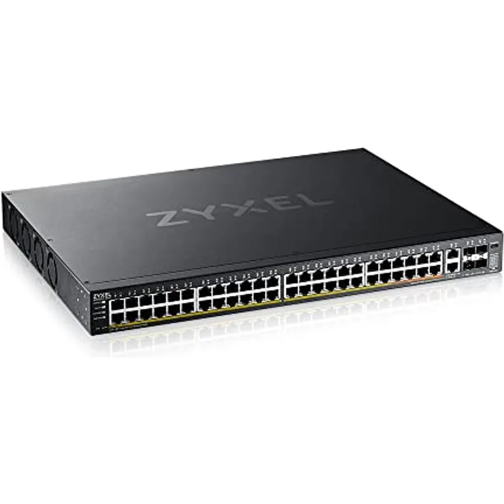 Zyxel 48-Port GbE L3 Access PoE+ Switch with 6 10G Uplink (600 W) (XGS2220-54HP)