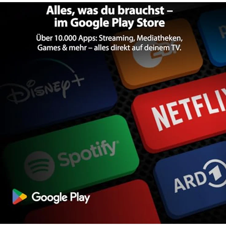 DYON nexGo 43F, 43 Zoll (108 cm) Full HD Smart TV mit Google TV, Sprachsteuerung, Chromecast, Triple Tuner, Netflix, Prime Video & YouTube [Modell 2025] – Bild 4