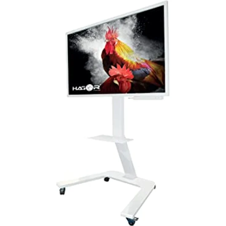 Hagor ST SA Flip II (Flip2, 65", 45 kg), TV Ständer, Weiß - Mobiles Standsystem mit Portrait- und Landscape-Ausrichtung – Bild 2