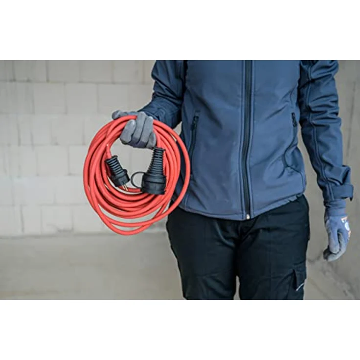 Brennenstuhl Baustellen-Verlängerungskabel (10m Kabel, für den Einsatz im Außenbereich IP44) rot – Bild 2