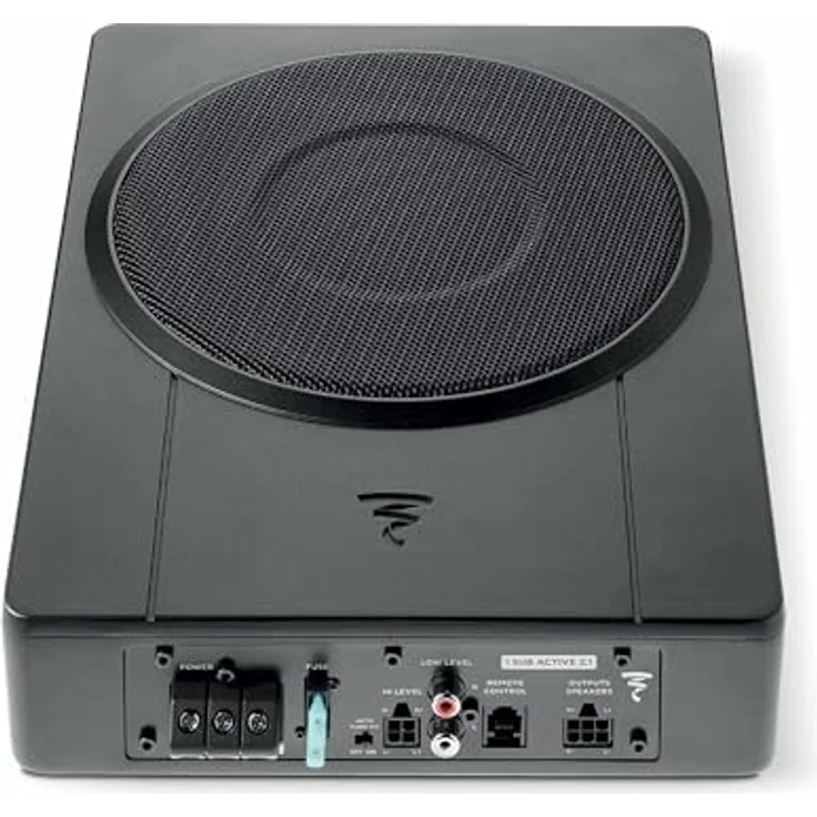 Focal Verstärkter Untersitz-Subwoofer mit integriertem 2-K-Verstärker, 20 cm (8 Zoll), 260 Watt, einstellbarer Hochpass-/Tiefpassfilter – Bild 1
