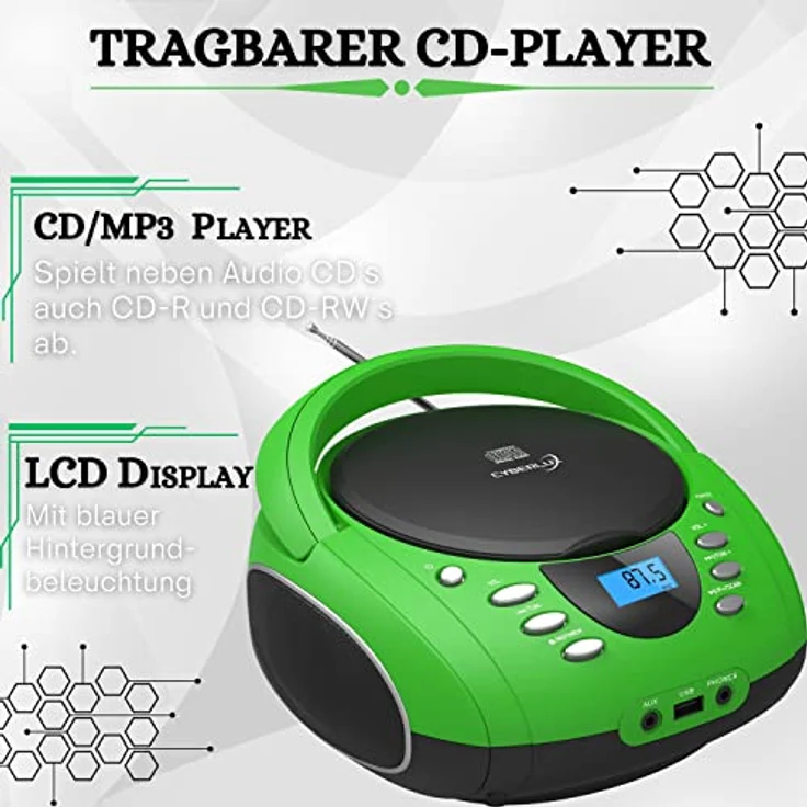 Cyberlux CL-700 CD-Player Grün – Bild 3