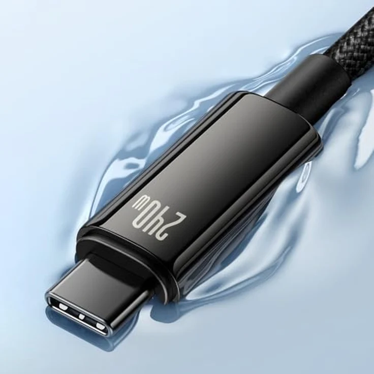 Baseus Tungsten Gold USB Type-C zu USB Type-C Kabel, 240 W, 480 Mbit/s, 3 m, Schwarz – Bild 6