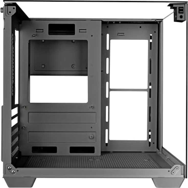 Mars Gaming MC-VISIONM, Kompaktes Mini Tower PC-Gehäuse mit 3-seitigem Temperglas, Schwarz, für MicroATX und Mini-ITX, bis zu 5 Lüfter und 240 mm Flüssigkeitskühlung – Bild 6