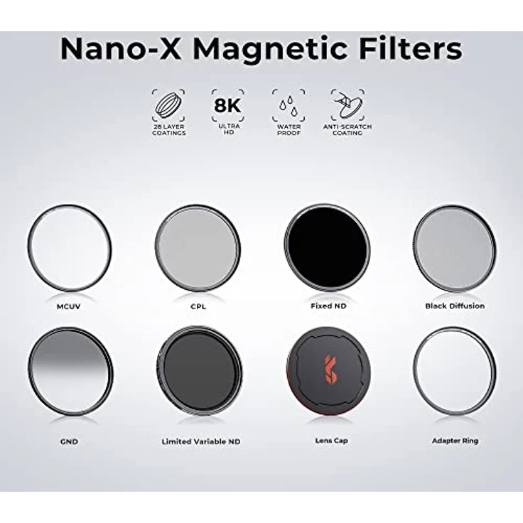 K&F Concept Nano X-Serie Magnetic ND Filter Graufilter ND64 (6 Blendenstufen) Magnetisches Schnellwechselsystem mit Objektivadapter-52mm – Bild 4