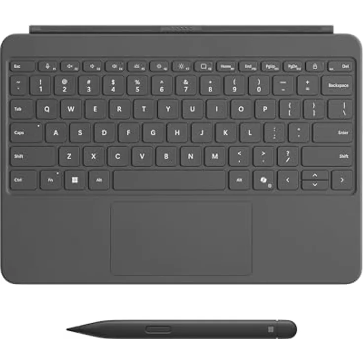 Microsoft Surface Pro 12" Keyboard mit Slim Pen, Hintergrundbeleuchtung, 360° Scharnier, Anthrazit, kompatibel mit Surface Pro (1. Edition)