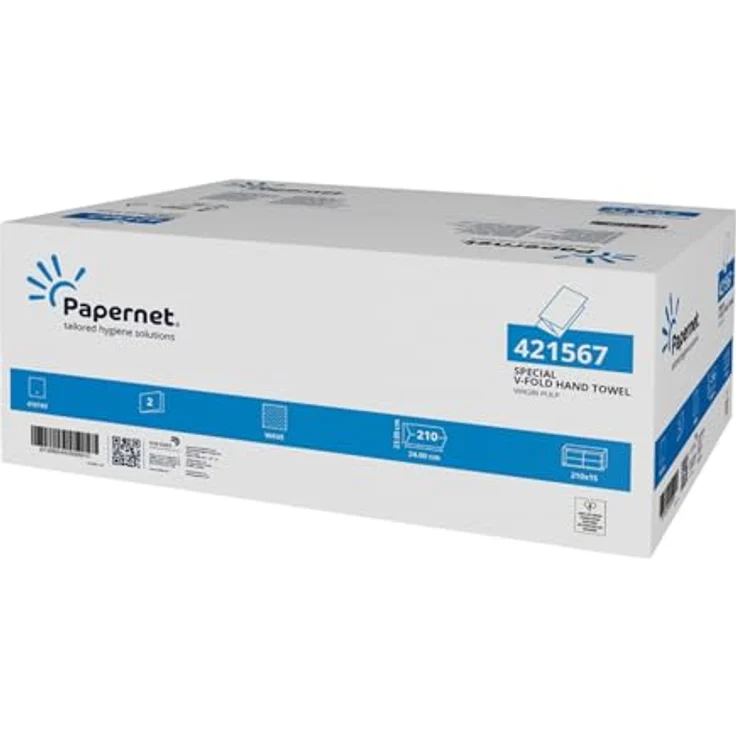 Papernet Hand Towel V-Fold Pure Cellulose, 2-lagig, 210x15 mm, COD 421567 – Bild 2