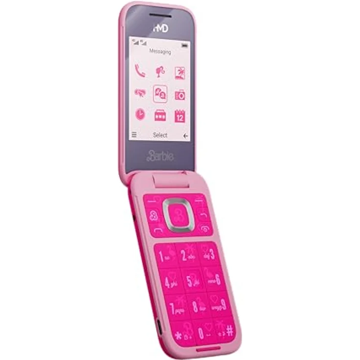 HMD Barbie Phone Flip Klapphandy (2,8" Display, 0,3 MP Kamera, 64/128 MB, 1450 mAh, 4G) Power Pink – Bild 1