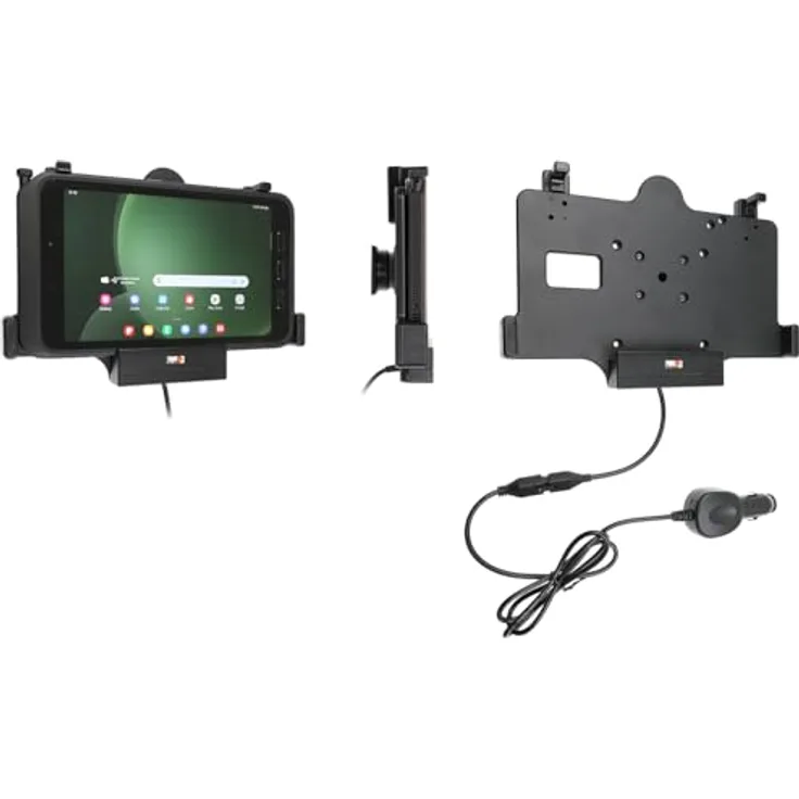 Brodit Gerätehalter 712386 | Made IN Sweden | mit Ladefunktion für Samsung Galaxy Tab Active 3/5, Schwarz