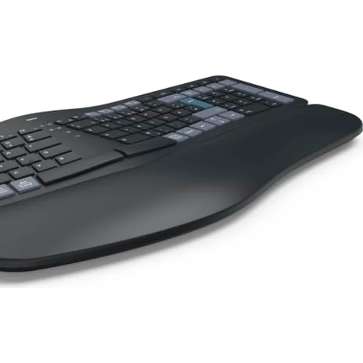 Hama WK-900 Ergo Multi-Device-Tastatur kabellos schwarz, ergonomisch geformt, dimmbare Hintergrundbeleuchtung, gepolsterte Handballenauflage – Bild 24
