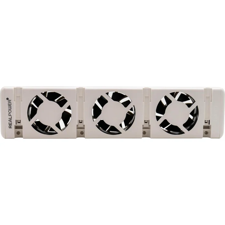 RealPower Heizungslüfter HL-1, 3 Ventilatoren für effiziente Wärmeverteilung, weiss