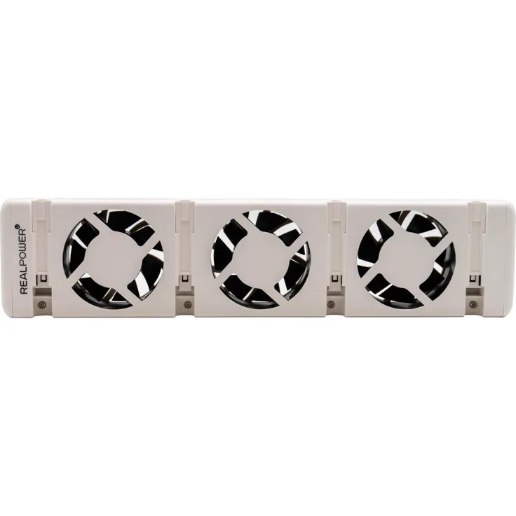 RealPower Heizungslüfter HL-1, 3 Ventilatoren für effiziente Wärmeverteilung, weiss