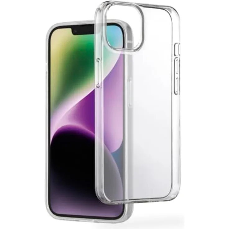 Hama iPhone 14 Hülle - Transparente Schutzhülle mit extra Kamera- und Display-Schutz, kratzfest, Wireless Charging kompatibel