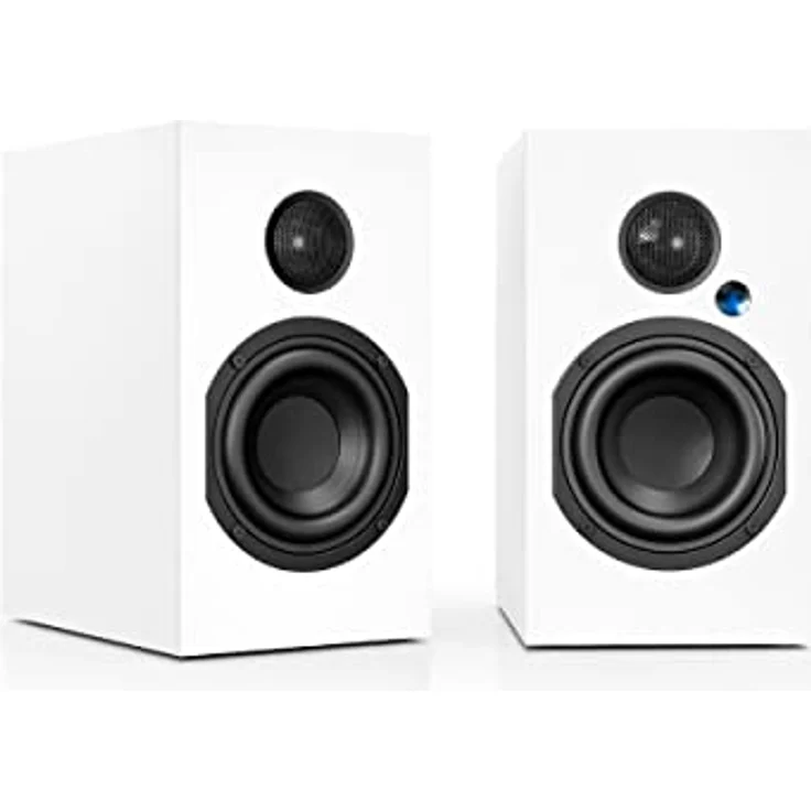 Nubert nuBoxx A-125 pro | Weißes PC-Lautsprecherpaar | 2 Stück Kompaktlautsprecher für Homeoffice | PC-Lautsprecher mit Bluetooth aptX HD| mit USB-C | Aktivboxen mit 2 Wege Technik – Bild 1