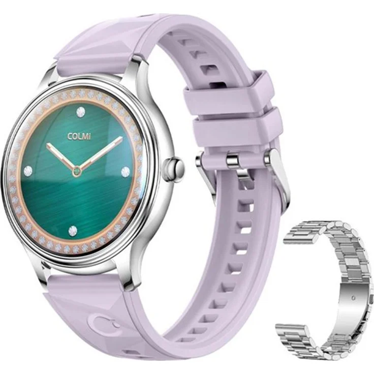 Colmi L28 Smart Watch - Purple Silver, 1.32" AMOLED Display, IP68 Wasserfest, 24/7 Gesundheitsmonitoring, Bluetooth 5.2