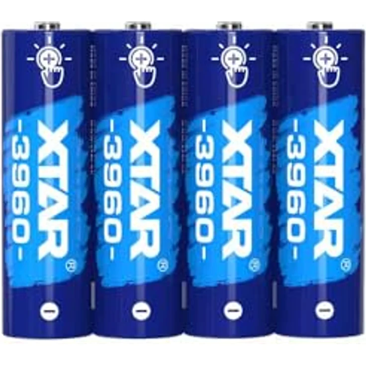 XTAR 4 x Wiederaufladbare Li-Ionen-Akkus AA 2500 mAh 3960, 1,5 V, hohe Energiedichte – Bild 1
