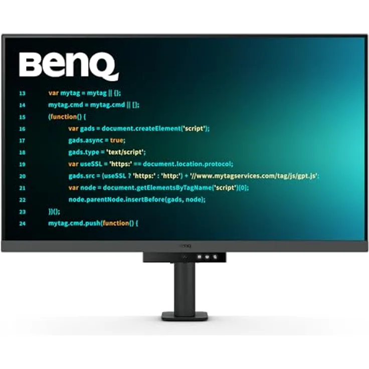BenQ RD320UA 32“ 4K 3840x2160 Programmiermonitor mit 2000:1 Kontrastverhältnis, Nano Matte Panel, Nightstundenschutz, MoonHalo, USB-C, ergonomischer Standfuß - Programmiermonitor in Schwarz