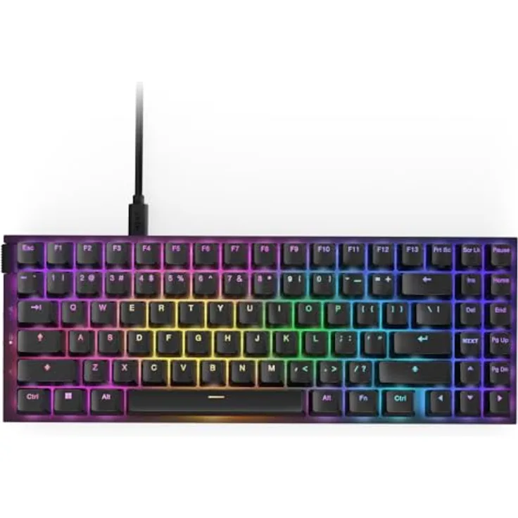 NZXT Function 2 MiniTKL | Kompakte optische Tenkeyless-Gamingtastatur | 8K-Abfragerate | Lineare optische Switches | Einstellbare Auslösung | Double-Shot-PBT-Keycaps | RGB | Hot-Swap-fähig | Schwarz