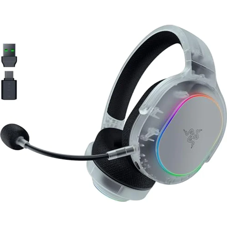 Razer Barracuda X Chroma, Kabelloses Gaming Headset mit RGB-Beleuchtung, Weiss – Bild 1