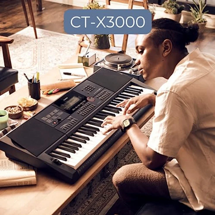 Casio CT-X3000 Top Keyboard mit 61 anschlagdynamischen Standardtasten und Begleitautomatik, schwarz – Bild 3