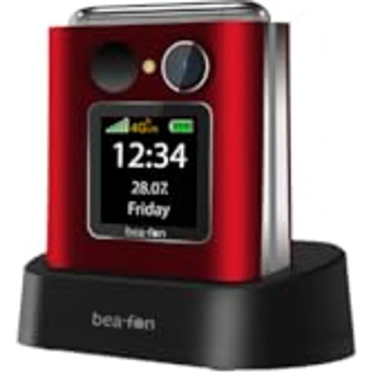 Beafon Fold 10, 4G Smartphone 5,59 cm (2,2 Zoll), Single SIM, Rot, Versandkostenfrei, Bluetooth, Micro SD, 1350mAh Akku