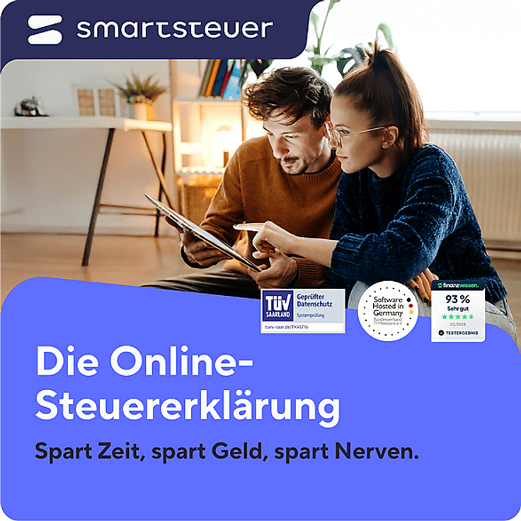 LEXWARE SMARTSTEUER 2025, Steuersoftware für PC mit Schritt-für-Schritt Interview, 5 Abgaben inklusive, keine Installation erforderlich