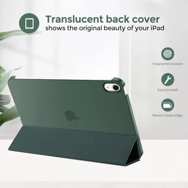 ProCase Hülle für iPad A16 11" und iPad 10. Generation, leichtes hartes Case mit Auto Wake/Sleep - Dunkelgrün – Bild 3