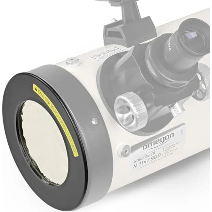 Omegon Sonnenfilter 114mm, hochwertiger Kamera-Filter mit Astro Solar Sonnenfolie ND5, passend für Omegon Basic Teleskope – Bild 2