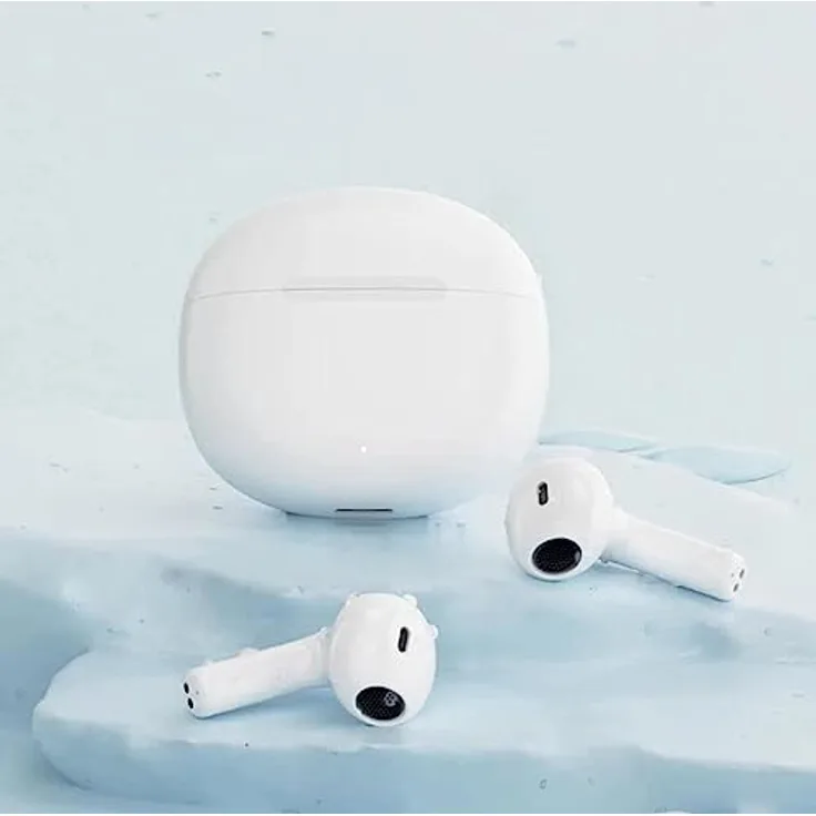 QCY - T20 AilyPods, kabelloser Kopfhörer mit Ladebox, Bluetooth 5.3, weiß uni