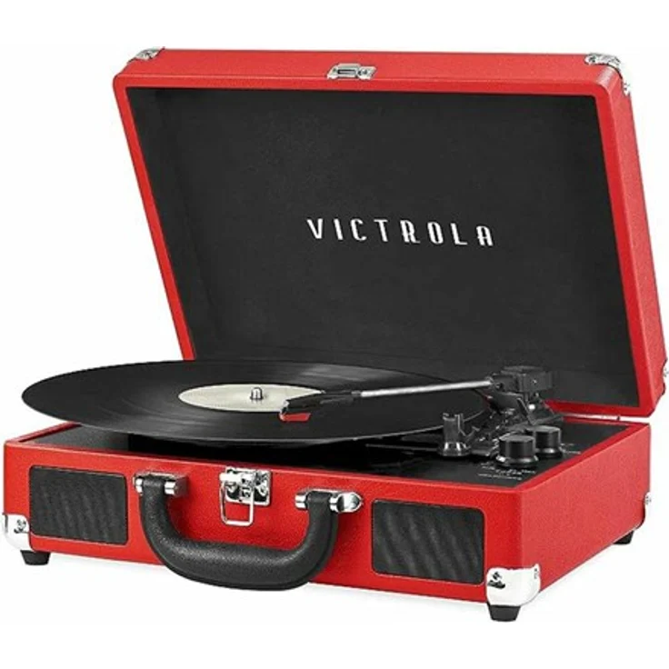 Victrola VSC-550BT, Plattenspieler in Vintage Red mit Bluetooth-Audio-Streaming und integrierten Lautsprechern – Bild 4