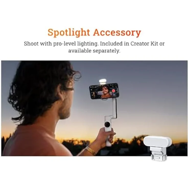 Insta360 Flow Creator Kit, KI-Tracking Gimbal für Smartphones mit 3-Achsen-Stabilisierung, grau – Bild 14