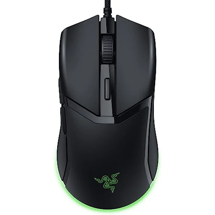 Razer Cobra - Leichte kabelgebundene Gaming-Maus mit Chroma RGB (Federleichte 57 g, Optische Maus-Switches der 3. Gen, Chroma-Beleuchtung mit Unterbodenbeleuchtung, Präzise Sensor-Anpassungen) Schwarz – Bild 1