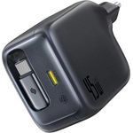 Baseus EnerCore CJ11, Ladegerät mit 45W Leistung und ausziehbarem 80 cm USB-C-Kabel, Schwarz