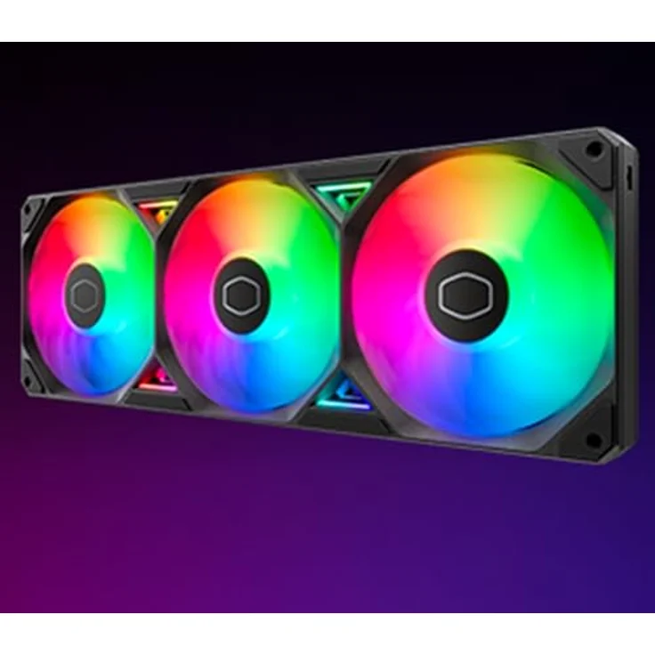 Cooler Master SickleFlow Edge 360 ARGB, 360 mm Monorahmen mit 3 PWM-Lüftern, 190 CFM Luftstrom, statischer Druck 3,54 mmH2O, ARGB Gen 2-Beleuchtung, schwarze Ausführung – Bild 5