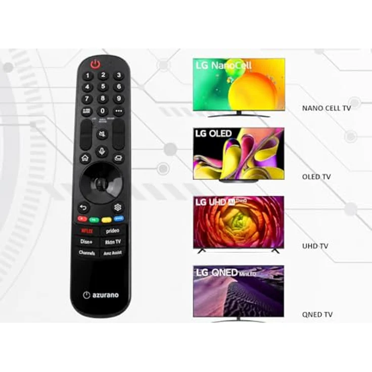 azurano Fernbedienung für LG Universal Magic Remote, AN-MR24GA, AN-MR23GA, AN-MR22GA, AN-MR21GA, sofort einsatzbereit, Voice und Mouse Funktion – Bild 6