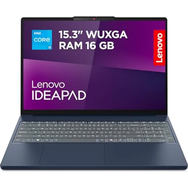 Lenovo IdeaPad Slim 3, 15.6" WUXGA Laptop mit Intel Core i5-13420H, 16GB RAM, 512GB SSD, Intel UHD Grafik, Windows 11 Home, QWERTZ, Cosmic Blue, 3 Monate Premium Care