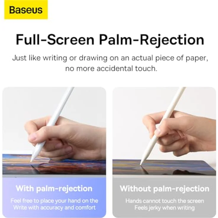 Baseus Smooth Writing 2 Stylus Pen with LED Indicators (white), Stylus, Weiss - Präziser Stift mit Batterieanzeige – Bild 8