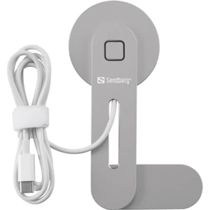 Sandberg ScreenMount Magnet Charger 15W, Wireless Charger für Smartphones, grau – Bild 1