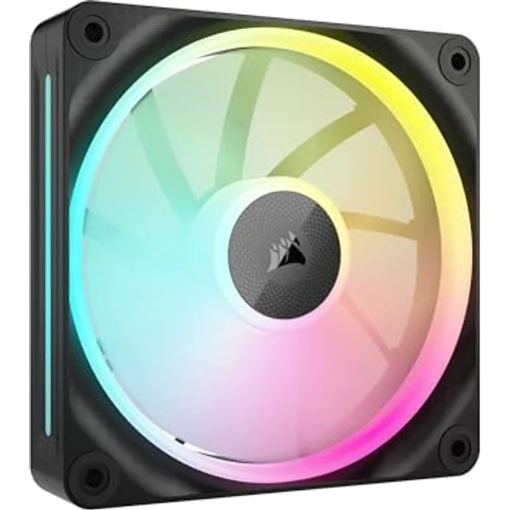 CORSAIR iCUE LINK LX120 RGB 120mm PWM-Lüfter Einzelpackung Schwarz - Dual Light Loops, AirGuide Technologie – Bild 1